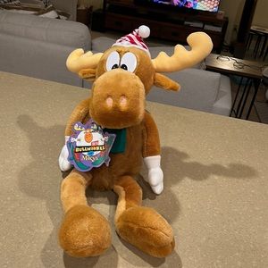 Vintage Bullwinkle stuffed Animal with Rocky Ornament